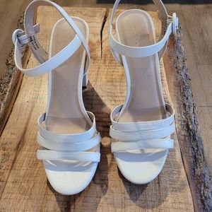 Chinese Laundry white heeled sandals